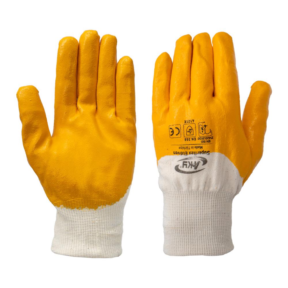 Aky 506053 Superflex Nitril Eldiven Sarı No:10