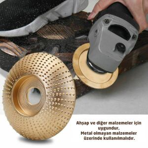 5425 Avuç Taşlama İçin Ahşap Oyma Eğe Törpü Diski 100 mm