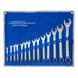 6111 Kombine Anahtar Takımı 8-32 mm 14 Parça (Bez Çantalı)