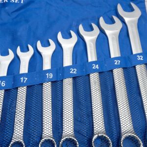 6111 Kombine Anahtar Takımı 8-32 mm 14 Parça (Bez Çantalı)