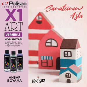 Polisan X1ART Vernikli Hobi Boyası 120ml - Oksit Sarı