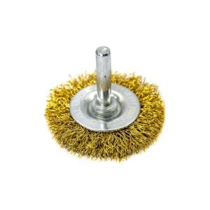 6246 Pimli Saçaklı Dairesel Tel Fırça Sarı Telli 50 mm