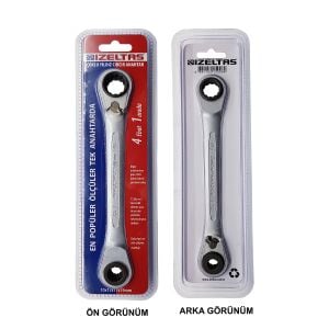 İzeltaş Çoklu Yıldız Cırcır Anahtar 10x13x17x19