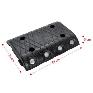 Yüksek Etkili Plastik Hız Kesici Yol Kasisi 35x25x5 cm - Siyah