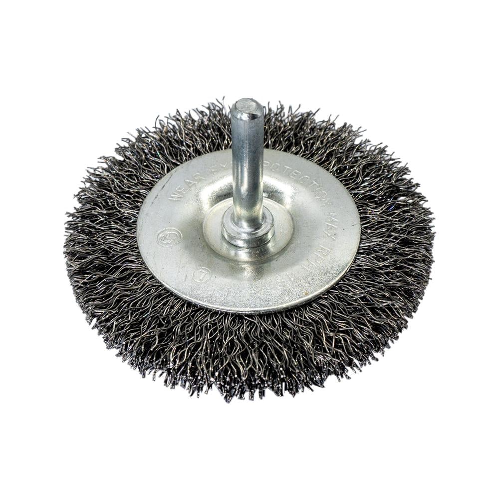 6243 Pimli Saçaklı Dairesel Tel Fırça Gri Telli 75 mm