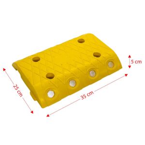 Yüksek Etkili Plastik Hız Kesici Yol Kasisi 35x25x5 cm - Sarı