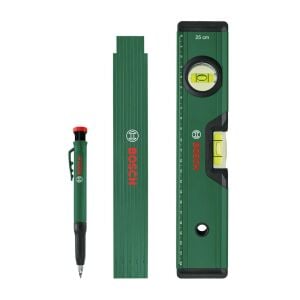 Bosch 1600A02W7S İşaretleme Seti Su Terazisi, Kalem, Metre (3 Parça)
