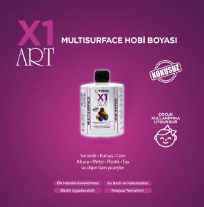 Polisan X1ART Multisurface Hobi Boyası 420ml - 0002 Antik Beyaz