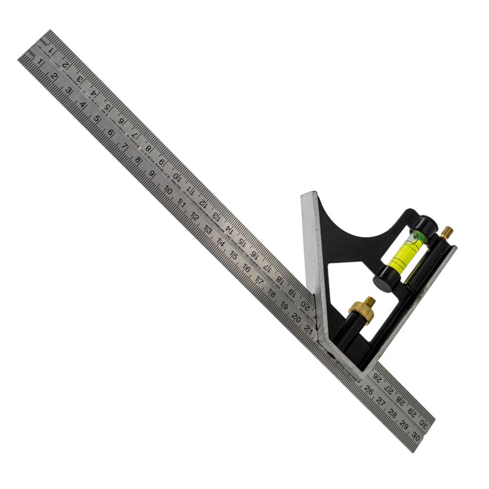 6477 Su Terazili Ayarlı Gönye 300 mm (45° - 90°)