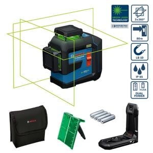 Bosch GLL 80-33 G Profesyonel 360° Yeşil Çizgi Lazer (Pilli)