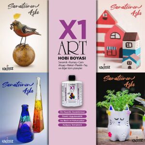 Polisan X1ART Multisurface Hobi Boyası 420ml - 0094 Antrasit
