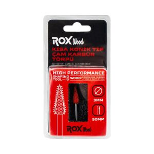 Rox Wood 0277 Karbür Kısa Konik Çam Tip Ahşap Şekillendirme Törpü