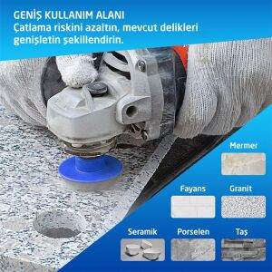 6261 Granit Seramik Fayans İçin M14 Elmas Konik Taşlama 0-70 mm
