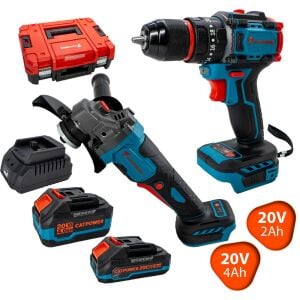 CatPower 5122 Kömürsüz Akülü Darbeli Matkap ve Avuç Taşlama Set