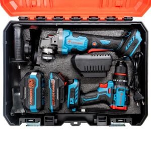 CatPower 5122 Kömürsüz Akülü Darbeli Matkap ve Avuç Taşlama Set