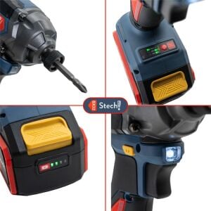 Stechend SX32-2X4.0 Çift Akülü Kömürsüz Darbeli Vidalama 20V 4Ah