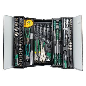 6112 Premium Katlanır 5 Gözlü Dolu Metal Takım Çantası 81 Parça