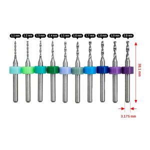 Tomax 04101120 Mikro Matkap Ucu Seti 1.1 - 2.0 mm (10 parça)