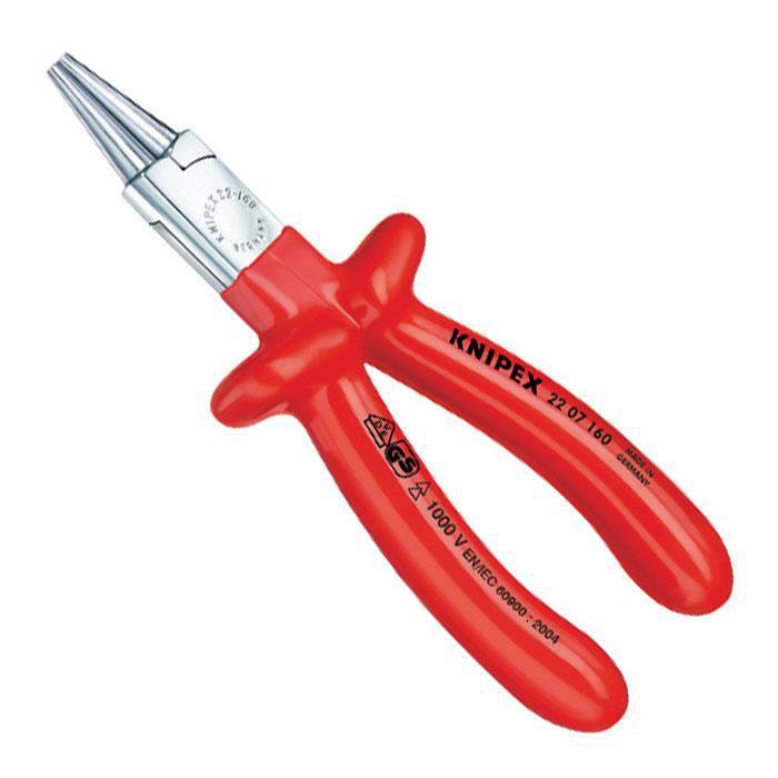KNIPEX 22 07 160 Yuvarlak Uçlu Kargaburun 160 mm