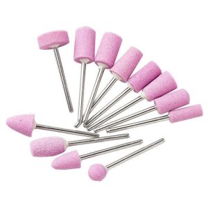 6591 Kalıpçı Mini Taşlama Seti Parmak Taş 12 Parça (Sap: 2.35 mm)