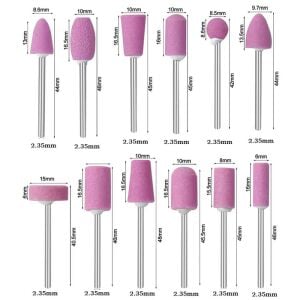 6591 Kalıpçı Mini Taşlama Seti 12 Parça (Sap: 2.35 mm)