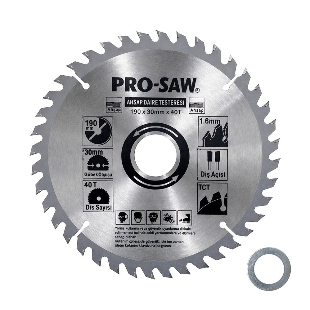 Pro-Saw PS16300 Sunta Kesme Ahşap Daire Testere Bıçağı 190 mm 40 Diş