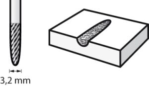 Dremel 9910 Sert Malzeme İçin Freze Ucu 3,2 mm