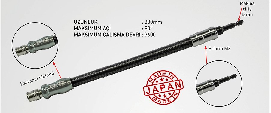 Makita B-51867 Esnek Sert Bits Uç Tutucu Uzatma 300 mm