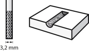 Dremel 9901 Sert Malzeme İçin Freze Ucu 3,2 mm