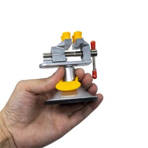 5314 Alüminyum Döner Kafalı Vantuz Taban Mini Mengene