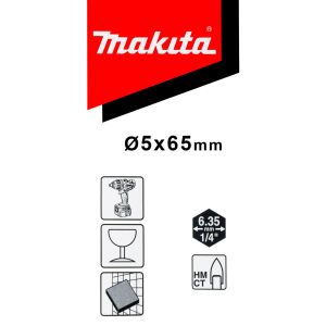 Makita D15958 1/4'' Altıgen Bits Saplı Cam Fayans Delme Ucu 5 mm