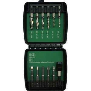 PRO-SCR 03393 Kendinden Matkap Uclu Bits Kılavuz Delme Vidalama Seti