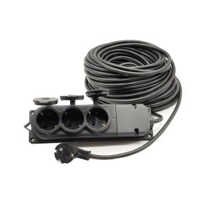 Eurostar 3x1.5mm² Seyyar 3'lü Grup Priz Uzatma Ara Kablo - 30 Mt