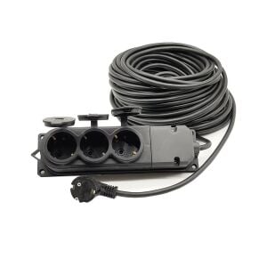 Eurostar 3x1.5mm² Seyyar 3'lü Grup Priz Uzatma Ara Kablo - 30 Mt