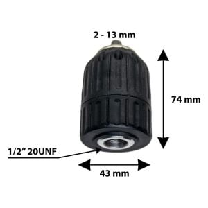 Master 530251 Anahtarsız Plastik Mandren 2-13mm 1/2'' - 20 UNF