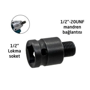 6262 1/2'' Somun Sökme Mandren Adaptörü 1/2''-20UNF