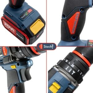 Stechend SX22-2X4.0 Akülü Kömürsüz Darbeli Matkap 20V 4.0Ah 60Nm