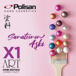Polisan X1ART Vernikli Hobi Boyası 500ml - Gri