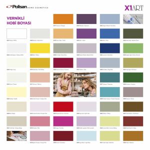 Polisan X1ART Vernikli Hobi Boyası 500ml - Gri