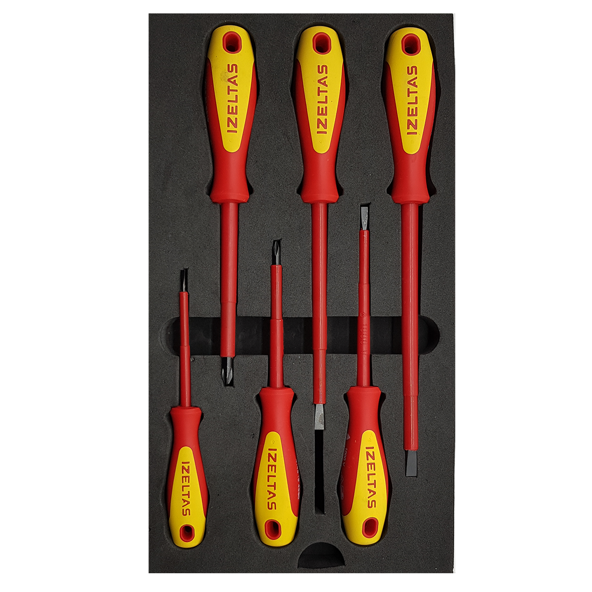 İZELTAŞ 1000V Elektrikçi Tornavida Seti 6 Parça VDE