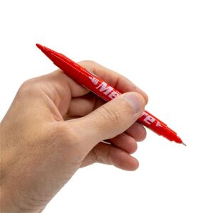 Mercure MC-107-K Permanent Asetat Çift Taraflı CD Kalemi Kırmızı