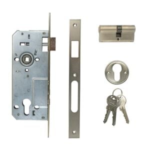 Kale Kilit 152 3MR/45 Geniş Tip Silindirli Gömme Kilit 45mm Nikel