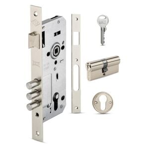 Kale Kilit 152 3MR/45 Geniş Tip Silindirli Gömme Kilit 45mm Nikel