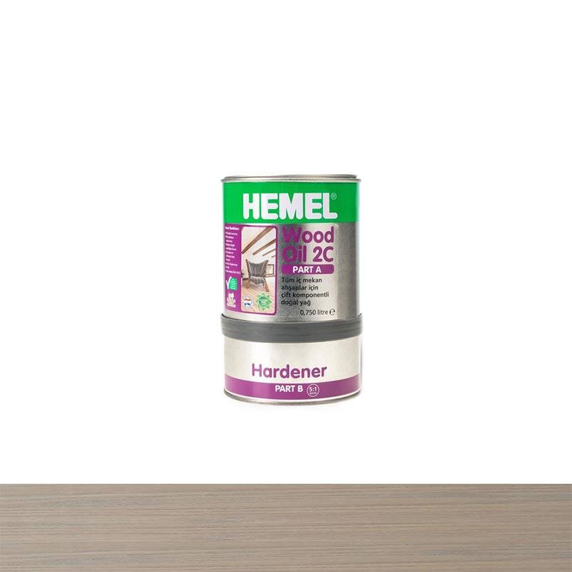 Hemel 15071 Wood Oil 2C Ahşap İçin Doğal Yağ 900ml Light Grey