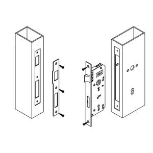 Kale 151R/35 Ekstra Gömme İç Kapı Kilit Tek Anahtarlı 35mm Nikel