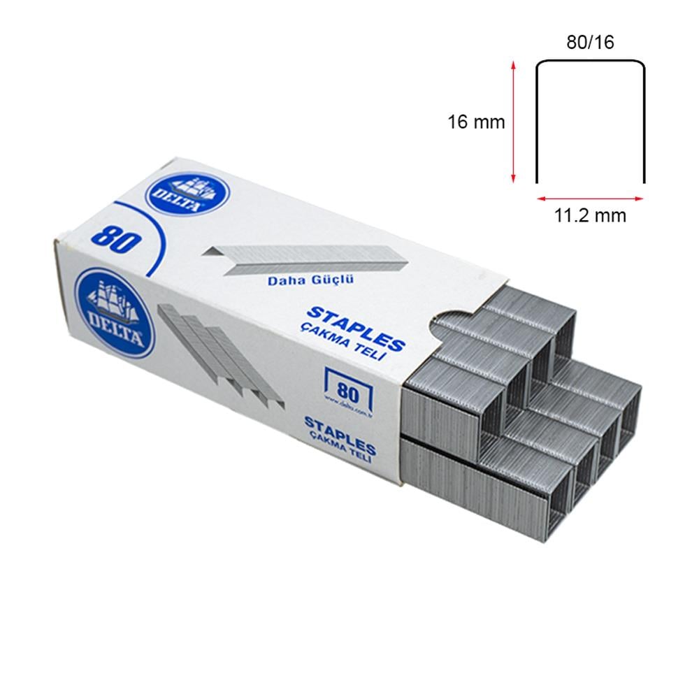 Delta 80/16 Zımba Teli 16 mm (2000'li Paket)