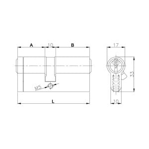 Kale Kilit 164 KTB G Tuzaklı Barel Kilit Göbeği 68 mm Nikel