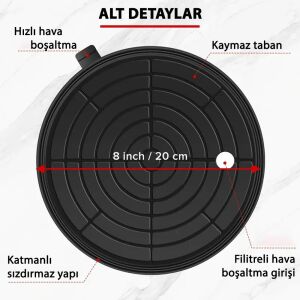 6273 Hava Pompalı Taşıma Vantuzu Basınç Saatli 20cm 250/300 Kg