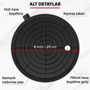 6273 Hava Pompalı Taşıma Vantuzu Basınç Saatli 20cm 250/300 Kg