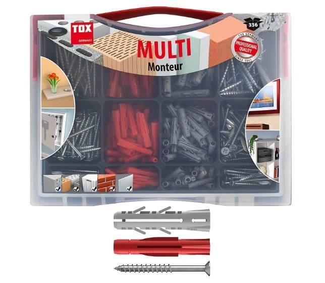 Tox Multi Organizer Kutulu Dübel Vida Seti 336 Parça